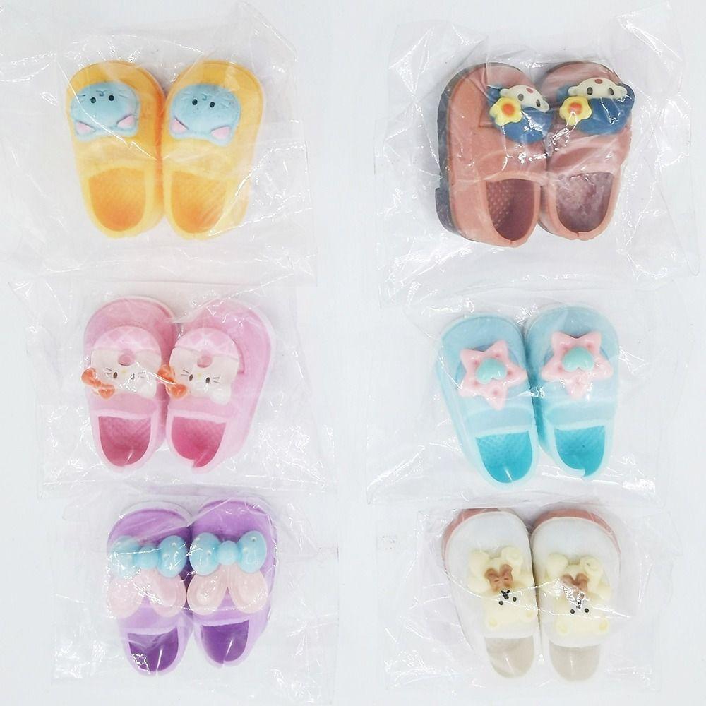 Imitation Leather Pattern Mini Shoes PVC Doll Shoes Cartoon 4cm Shoes Birthday Gifts