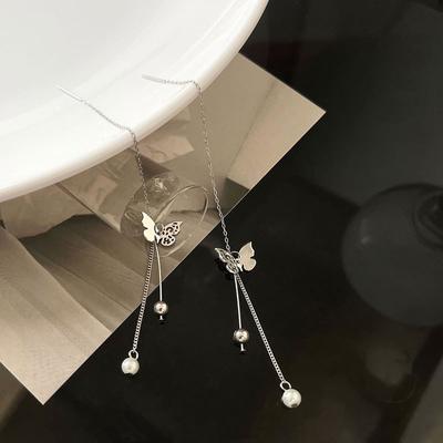 Butterfly Earlines Fringed Earrings for Women with Long Temperament To Make Their Faces Slimming Earrings