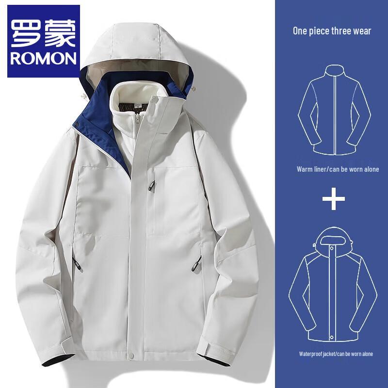 ROMON Men s 3-in-1 Graphene Heated Windproof Ski Jacket 2XL