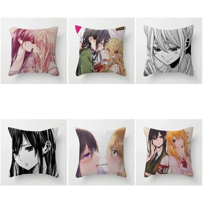 Anime Citrus Girl Cushion Cover Car Throw Pillow Case For Sofa Car Christmas Gift