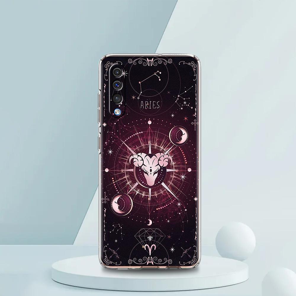

Constellation Virgo Aries Transparent Phone Case for Samsung Galaxy A16 A14 A12 A22 A24 A42 A02 A03S A06 A50 A20 A30 A40 Cover Samsung A20
