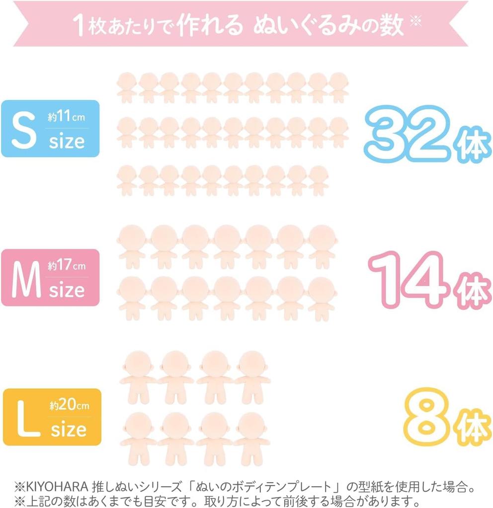 KIYOHARA Plush Cloth Boa Fabric for Plush 145cm Wide x 1m Sakura Toys, Cut, Small, Milk, NUIF02-1