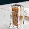 Hotel Round Square Transparent Toothpick Box Desktop Accessories Toothpick Bottle Storage Box