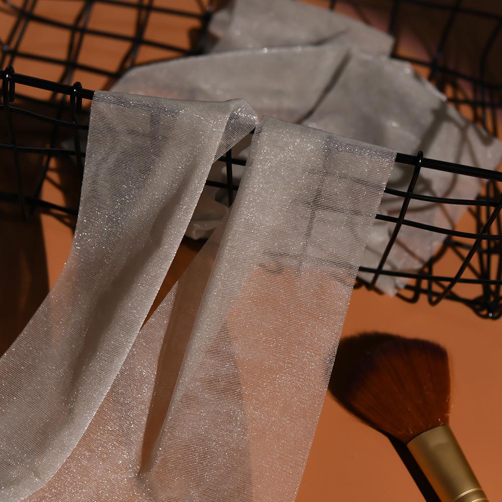 Pearlescent Starry Sky Pantyhose: Shiny Open Crotch, Black Silk, Nude Feeling, Super Thin Stockings.