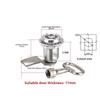 Electrical Distribution Box Lock Stainless Steel Telescopic Tension Cam Lock for Cabinet Doors with Key Silver Finish