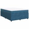 Maison Exclusive - Dark Blue Bed Slat Base and Mattress 140x200cm Velvet