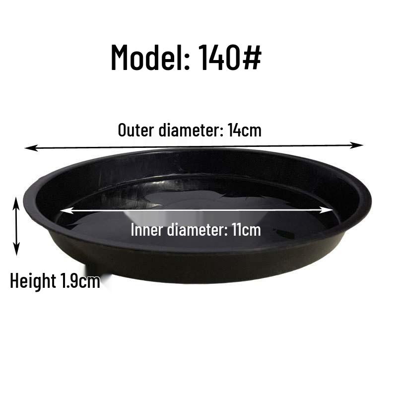 Thickened Round Plastic Flower Pot Water Tray - Large Draining Base for Succulents & Golden Pothos.