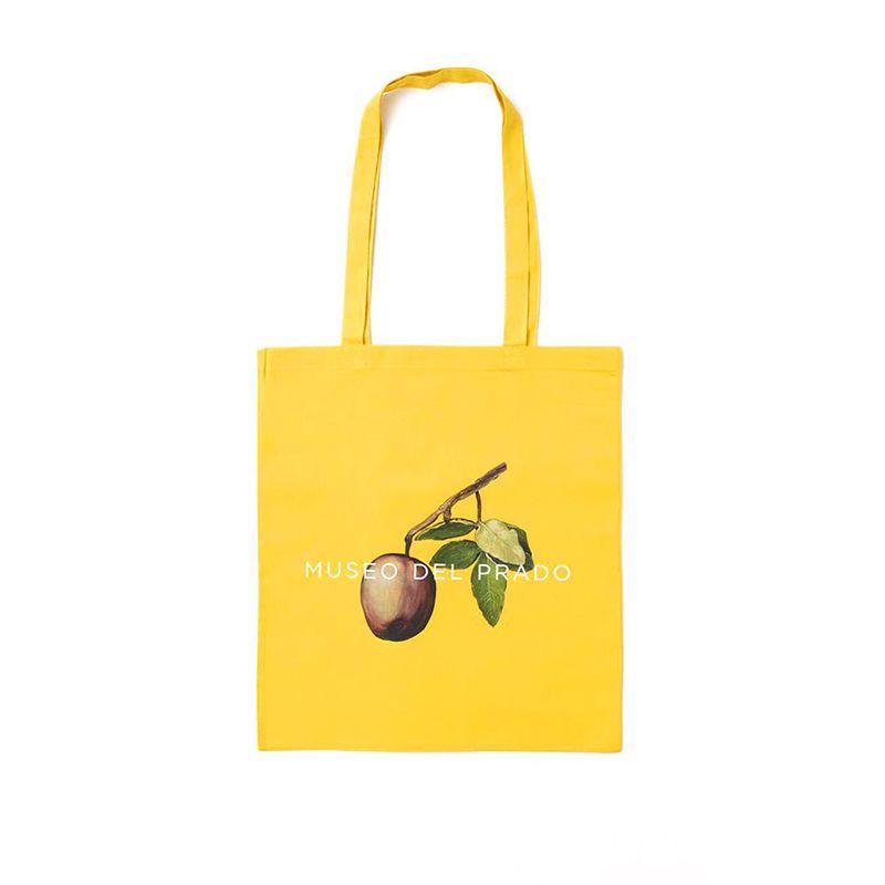 

[Genuine Goods In Stock] Spanish Prado Prado Museum Canvas Bag Yellow Apple Thin Pure Cotton Yellow Apple