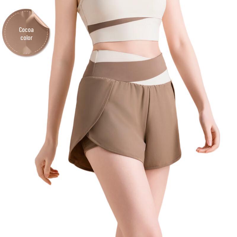 Women's Quick-Dry Fake Two-Piece Yoga Shorts