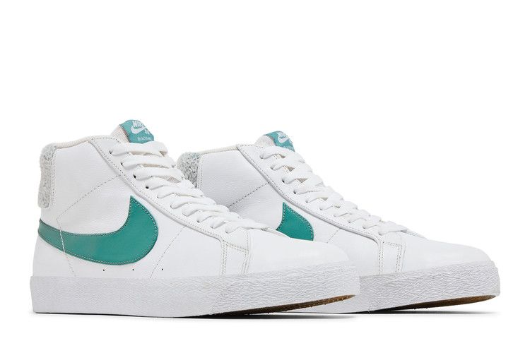 Men's Sneakers Nike SB Zoom Blazer Mid White Bicoastal White/Bicoastal-Bicoastal