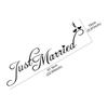 Just Married Wedding Slogan Banner Car Window Body Side Sticker Car Trunk Vinyl Decal Self-Adhesive Auto Decoration Accessories