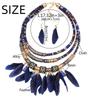Vintage Feather Tassel Necklace Multilayer Ethnic Jewelry Set Bohemian Necklace  Dating Accessories