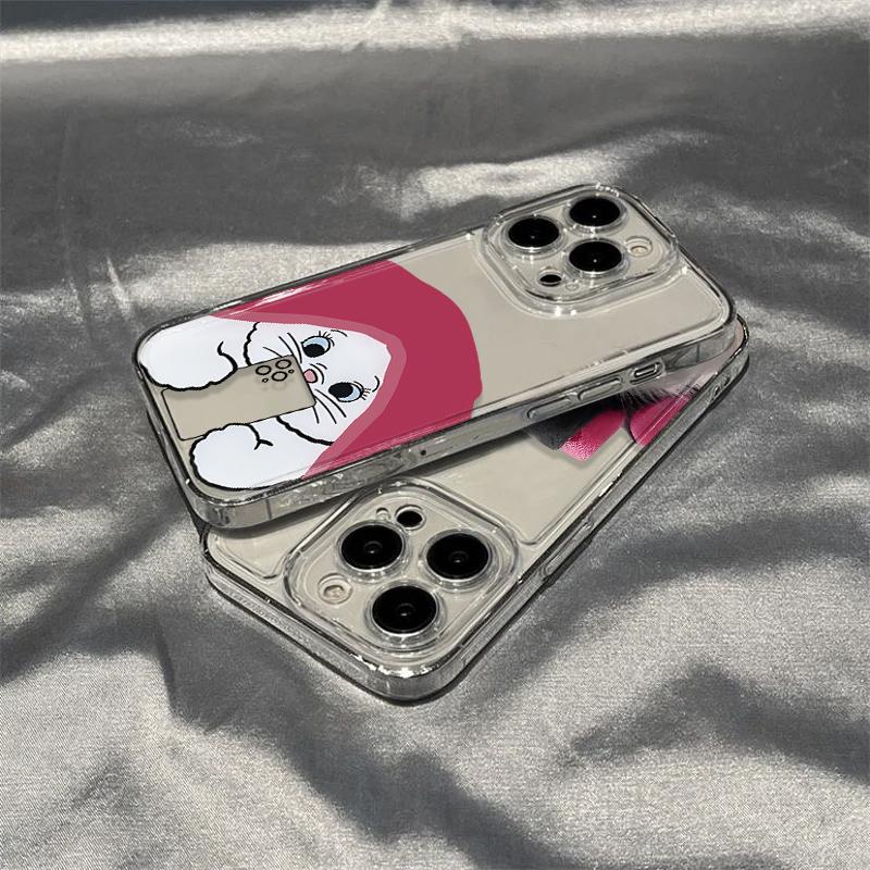 Cute Cat Phone Case For Samsung Galaxy S10 S20 S21 S22 S23 S24 S25 NOTE 10 20 ULTRA Clear TPU Cover Funny Pet Pattern Case