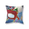 Merry Christmas Cute Snowman Print Pattern Polyester Cushion Cover Home Living Room Sofa Decoration Square Pillow Pillow Cover