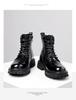 2023 Autumn Men's Black High-Top Martin Boots: Versatile British Style Casual Short Workwear