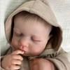 Realistic 49 Cm Reborn Baby Doll Finished Asleep LouLou Soft Cuddly Body Lifelike Handmade 3D Painted Skin Visible Veins Collectible Art Doll Kid Gift