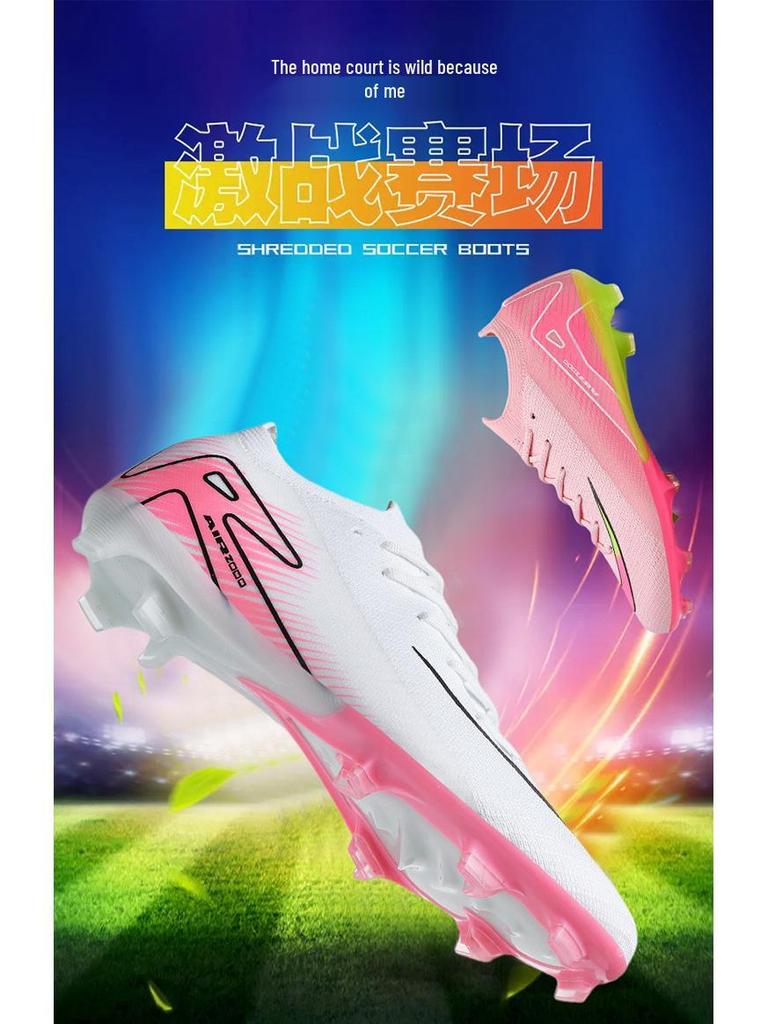 Messi Grenzüberschreitende Nahtlose Lange Stollen Fußballschuhe für Herren, Damen & Kinder - Niedrig geschnittene Trainingsschuhe für Kunstrasen
