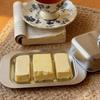 1PC Stainless Steel Butter Dish with Handle Lid Spill Proof Butter Keeper Suitable for Outdoor Kitchen Table