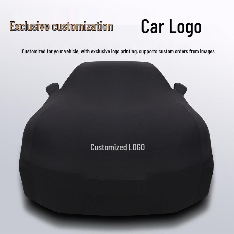 Housse de voiture universelle en tissu rouge extensible pour Salon Auto Show Dévoilement