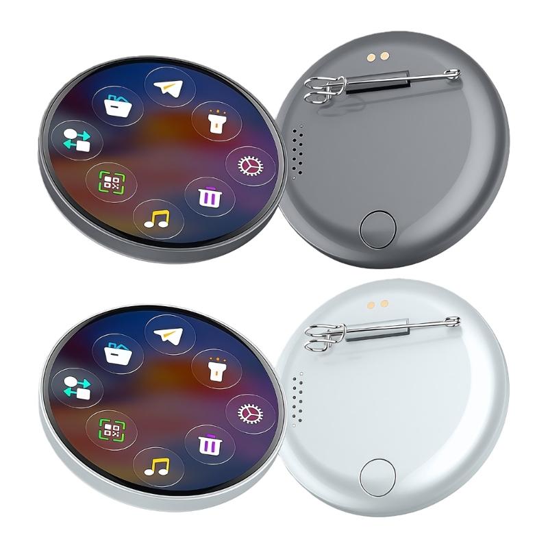 Practical ABS Anime Badge For Everyday Comfort Wear Bluetooth-compatible Digital Badge for Anime Football Fans Cosplay nero