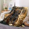 1pc Tiger Butterfly Garden Blanket Warm, Cozy, And Soft, Suitable for Sofas, Beds, Cars, And Office Use.Perfect for Camping And Travel, Making It a Gr
