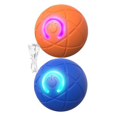 Interaktives Rollender Ball Hundespielzeug Automatisch Beweglicher Hundespielzeugball Wiederaufladbarer Vibrationsball Spielzeug Springender Rollender Ball mit LED-Licht