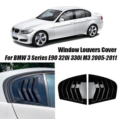 For BMW Accessories 3 Series E90 320i 330i M3 2005-2011 Car Rear Side Window Louver Air Vents Windshield Decoration Cover