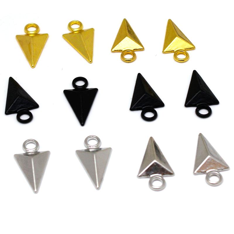 20Pcs Triangle Charms Pendant for Earrings Bracelet Necklace Jewelry Making Stainless Steel Pendants DIY Handmade Accessories