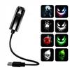 USB Halloween Christmas Projector Light with Adjustable Gooseneck & Swap Pattern Films – Indoor Outdoor Decor for Parties, Home, Windows