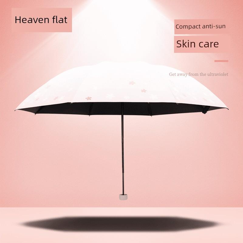 Paradise Umbrella Sun Protection UV Protection Sun Umbrella Sun Umbrella Light Small Portable Folding Umbrella Women Dual-Use Student