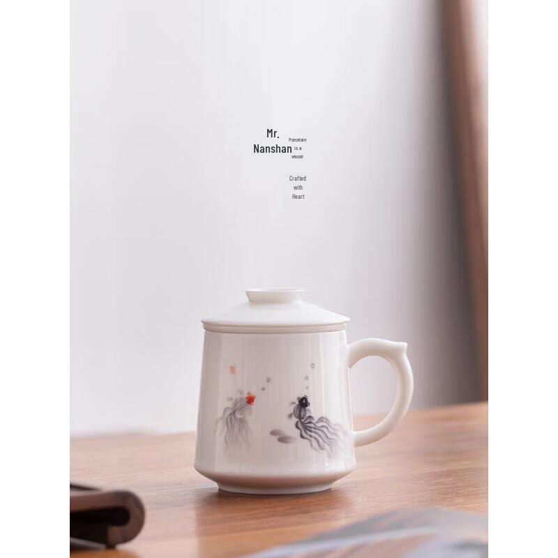 

Mr. Nanshan Chinese Ceramic Tea Mug with Infuser & Lid
