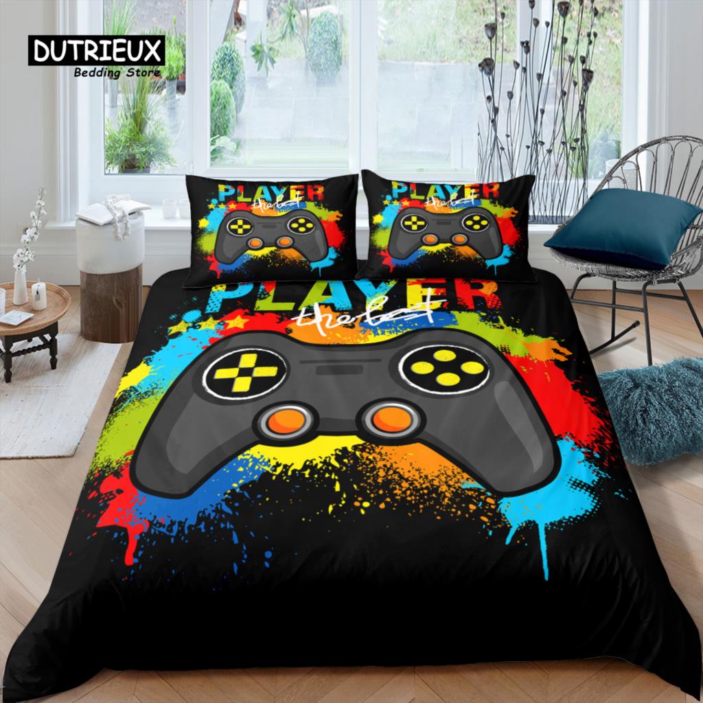 

Home Living Luxury 3D Gamer Bedding Set Comfortable Duvet Cover Set Pillowcase Kids Bedding Set Queen and King EU/US/AU/UK Size US Queen(228x228cm)