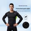 Men's Windproof Long Sleeve Quick-Dry Running Top - Breathable, High-Elastic, Tight-Fit Fitness Wear