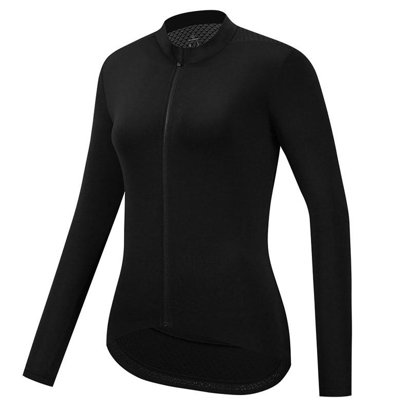 Womens Cycling Long Sleeve Jersey Breathable Moisture Wicking Performance Top Road Bike Riding