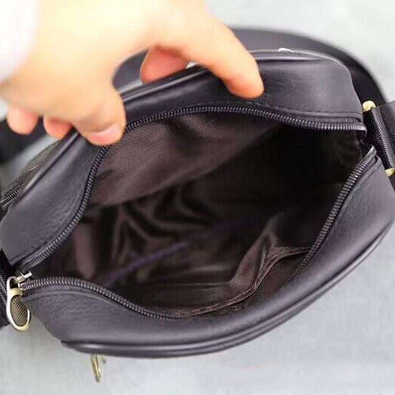 Men's Genuine Leather Crossbody Shoulder Bags High Quality Tote Fashion Business Man Messenger Bag Leather Bags Fanny Pack