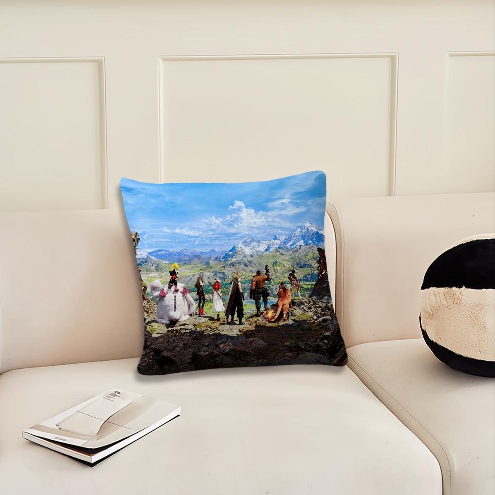 Game F-final F-fantasy VII Cushion Cover Pillow Cover Decoration Room Home Sofa Living Office Car Nordic Simplicity