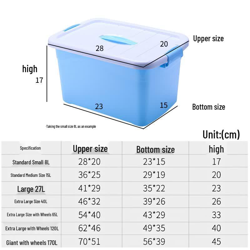 Bingyu Plastic Storage Box Thickened Storage Box with Lid