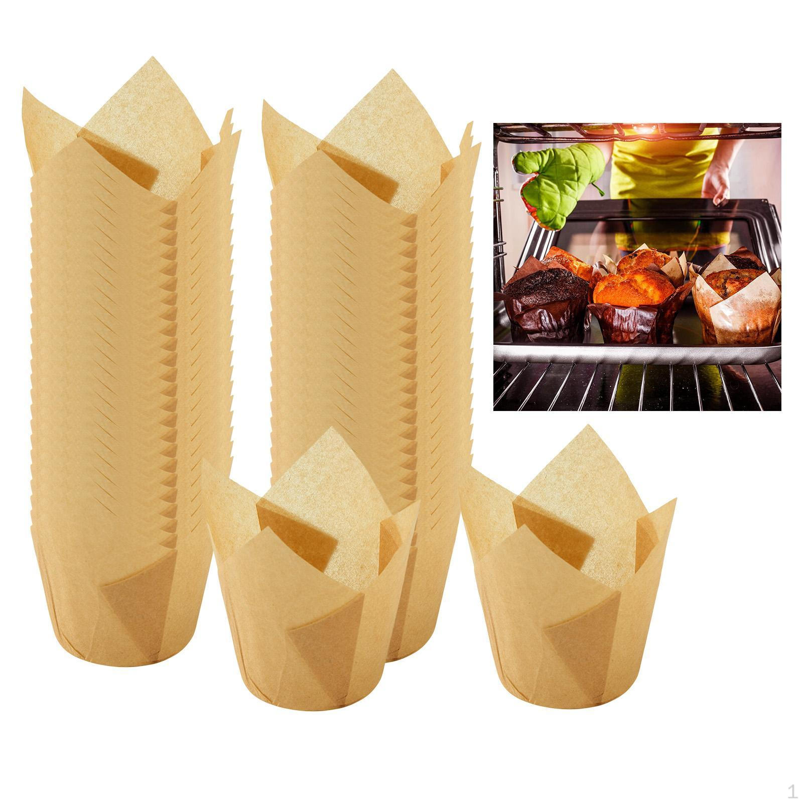 50 Формочек для маффинов и кексов, Шоколадная чашка Light Coffee_5cm