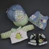 rakulifey Obitsu 11 Clothes, Hat, OB11 Size Costume Set, Jacket, Pants, Vest, 112 BJD Doll Clothes, 4-Piece Set (Green)