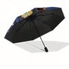 Princesses, Castle Automatic Opening and Closing Umbrella, Compact Travel Umbrella, Lightweight and Portable, Suitable for Beach Commuting B