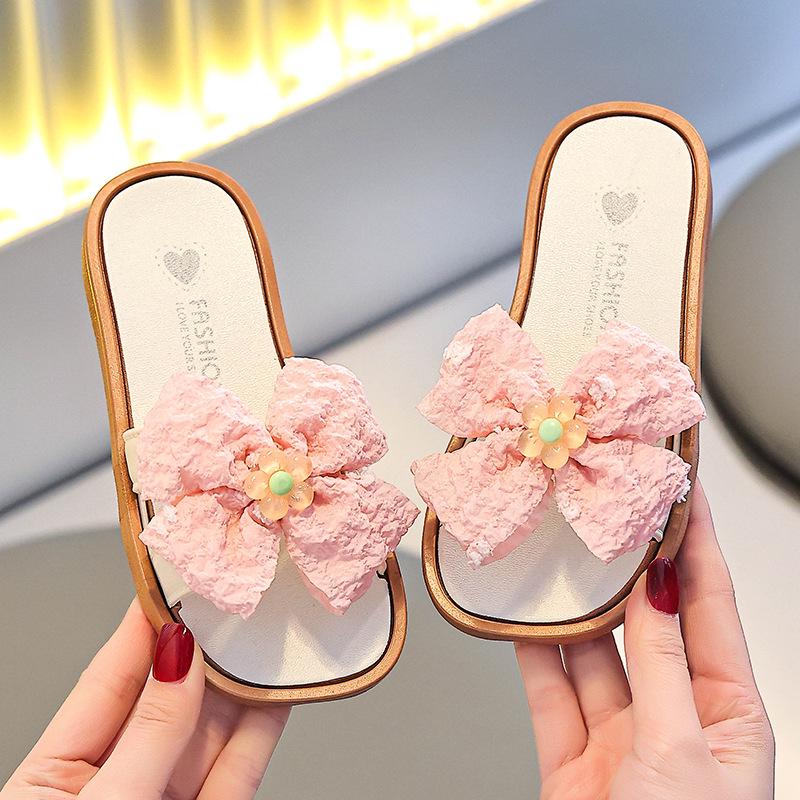 

Летняя нескользящая дышащая уличная обувь слипоны для девочек - в стиле корейской принцессы-феи Size 30-31 (For foot length 18.5cm)