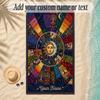 Cosmic Theme Soft Beach Towel Personalized Custom Name Text Towel Portable for Beach Pool Travel