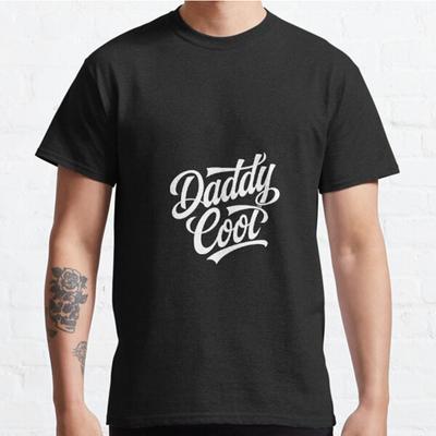 Summer Men Fashion Casual Shirts Short Sleeves Daddy Cool Black Tees Oversized T-shirts