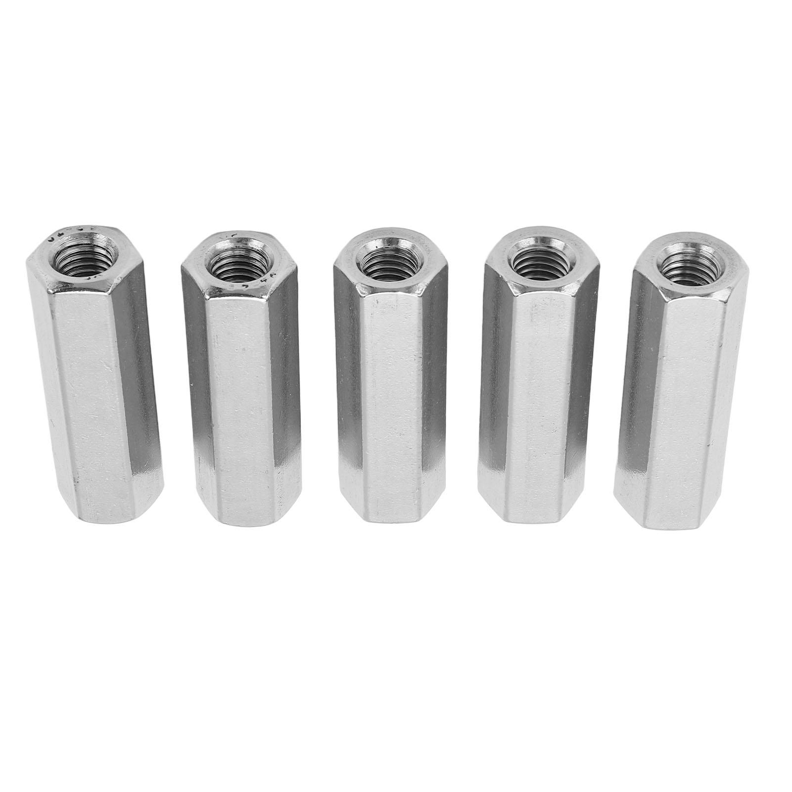 

5 шт. Шестигранная соединительная гайка M10x1.5 L55мм Нержавеющая сталь 304 Защита от ржавчины Антикоррозийная Шестигранное соединение