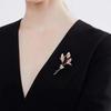 Korean Hand-Painted Lily Brooch: Elegant Floral Pin for Women's Coats and Suits