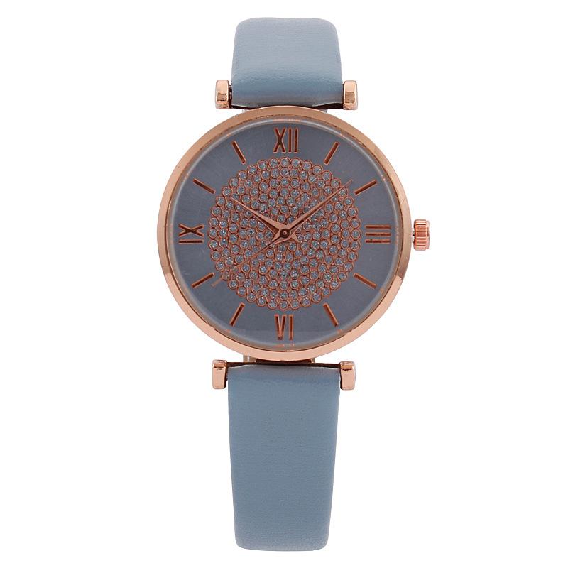 Мужские часы JYL Модные с тремя циферблатами, календарем, кожаным ремешком Blue средний весенний бутон