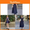 Sommerrockkleid mit besticktem Kragendesign für Freizeit und Reisen