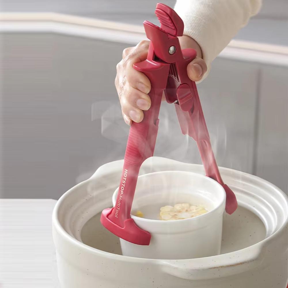 2 in 1 Hot Bowl Clamp Heat-resistant Dish Gripper Kitchen Gadget Stewed Bowl Clip  Plate
