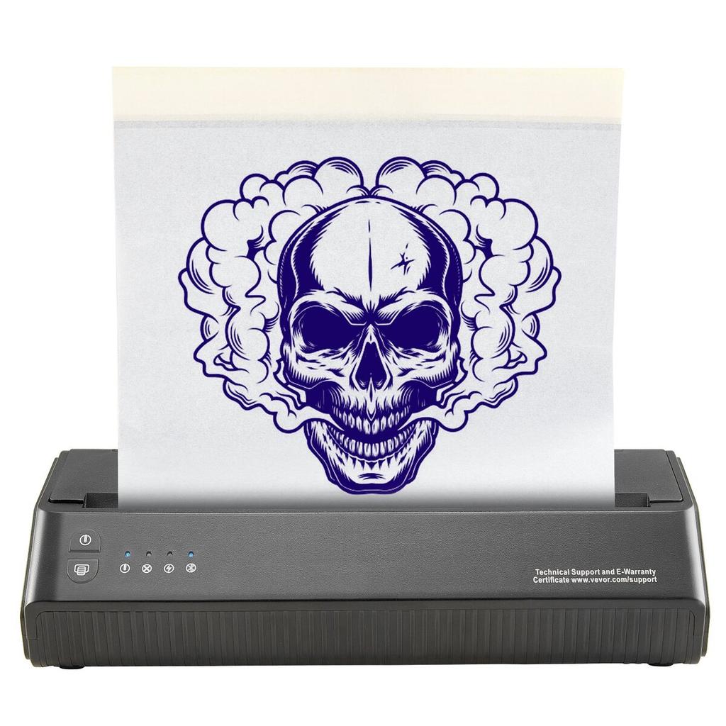 Tattoo Transfer Stencil Printer, Wireless Bluetooth Tattoo Stencil Printer Machine with 10Pcs Transfer Paper and Cloth Bag, Portable Tattoo Printer