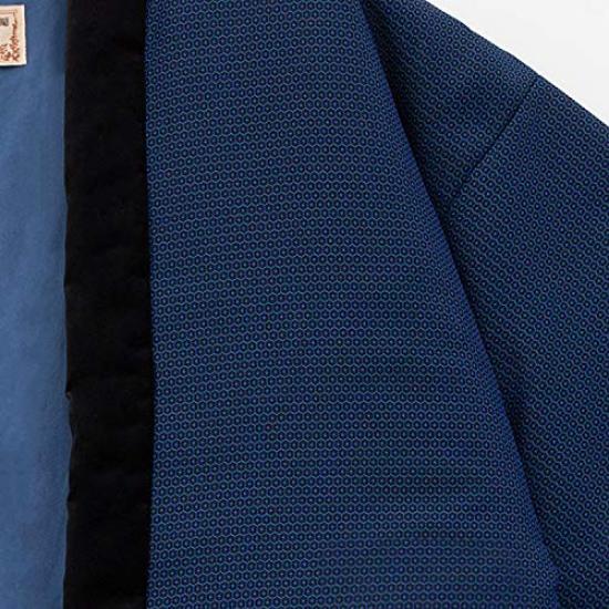 Watanosato Cotton Hanten Jacket with a Tortoiseshell Symbolizing Large Gray Men's Pattern, Longevity, (LL) Size,